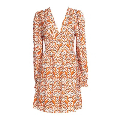 Sohuman Women's Red Gala Mini Dress In Orange