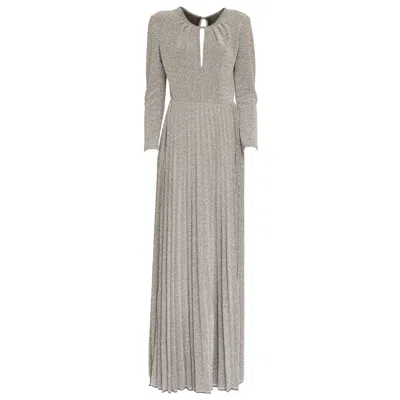 Sohuman Women's Silver Siluen Maxi Dress In Gray