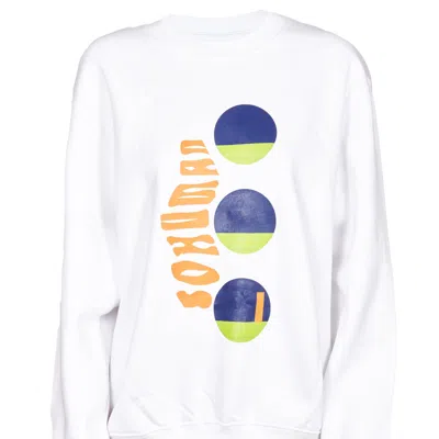 Sohuman Women's White Suca Unisex Sweatshirt In Red
