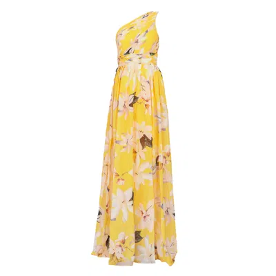 Sohuman Women's Yellow Juesc Maxi Dress In Multi