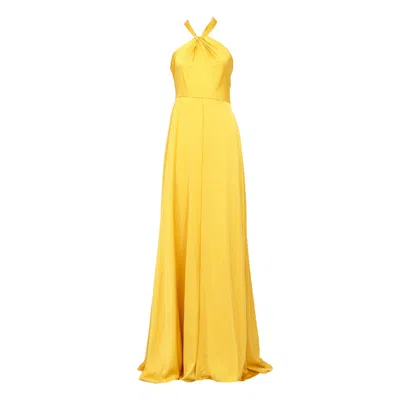 Sohuman Women's Yellow Puver Maxi Dress