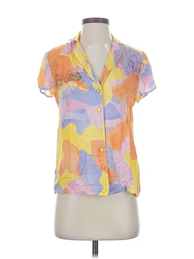 Pre-owned Soi Paris Short Sleeve Blouse In Orange