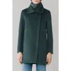 Soia & Kyo Abbi Wool Blend Coat With Removable Quilted Puffer Bib In Green