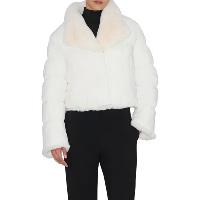 Soia & Kyo Adair Reversible 700-fill-power Down Jacket In Powder