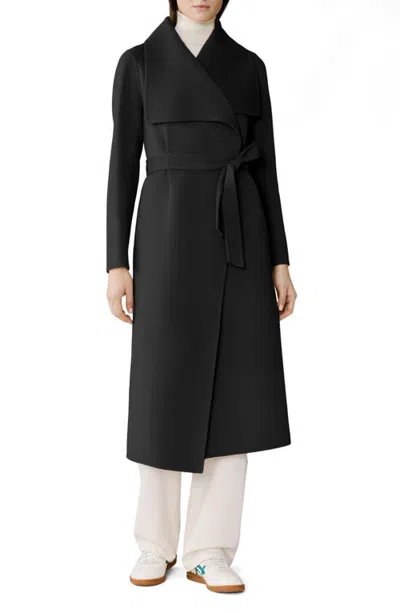 Soia & Kyo Britta Cascade Collar Wool Coat In Black