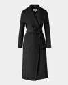 Soia & Kyo Britta-u Wool Wrap Coat In Black