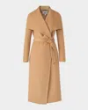 Soia & Kyo Britta-u Wool Wrap Coat In Brown