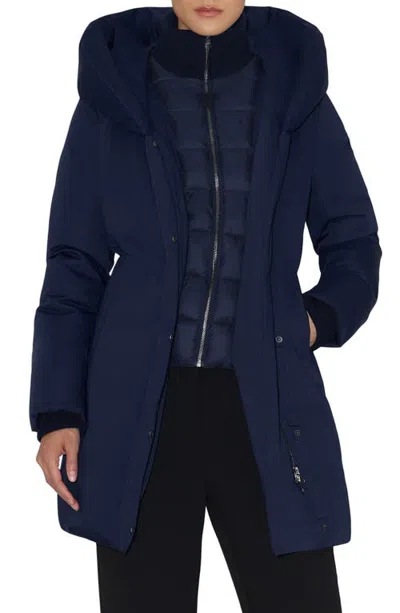 Soia & Kyo Camelia Water Repellent 700 Fill Power Down Coat In Blue