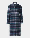 Soia & Kyo Diane-c Plaid Wool-blend Coat In Blue