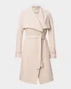 Soia & Kyo Essential Drapey Trench Coat In Mist