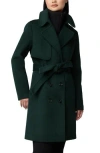 Soia & Kyo Fabianne Classic Notch Collar Coat In Evergreen