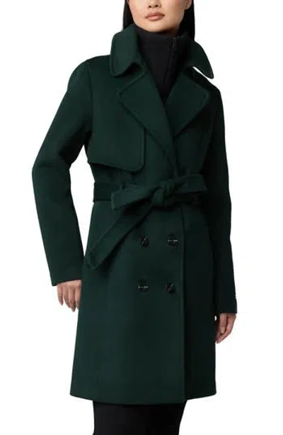 Soia & Kyo Fabianne Classic Notch Collar Coat In Evergreen