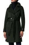 Soia & Kyo Fabianne Belted Wool Blend Coat In Brown