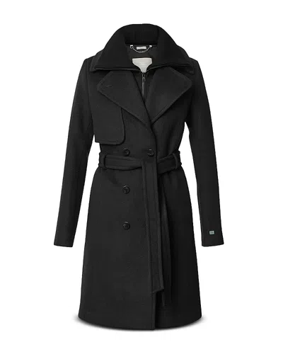 Soia & Kyo Fabianne Classic Notch Collar Coat In Black