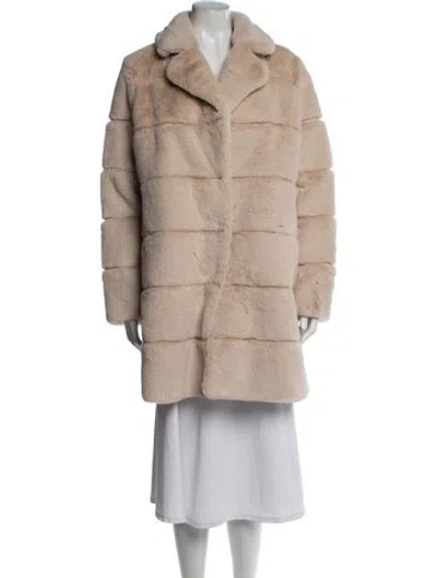 Pre-owned Soia & Kyo Faux Fur Faux Fur Coat In Neutral