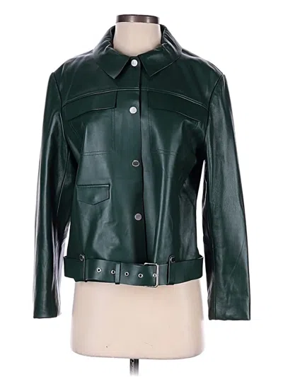 Pre-owned Soia & Kyo Faux Leather Jacket In Green