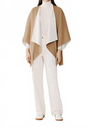 Soia & Kyo Geneva Double Face Wool Cape In Beige In Neutral
