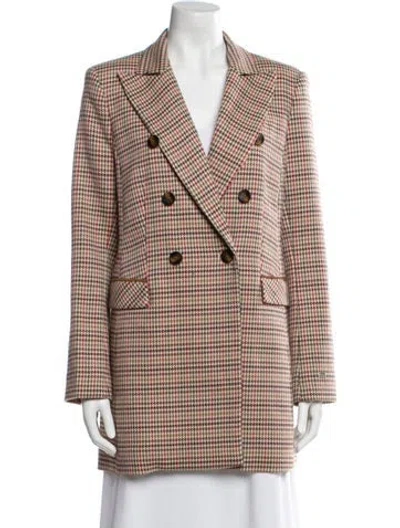 Pre-owned Soia & Kyo Houndstooth Print Blazer In Neutral