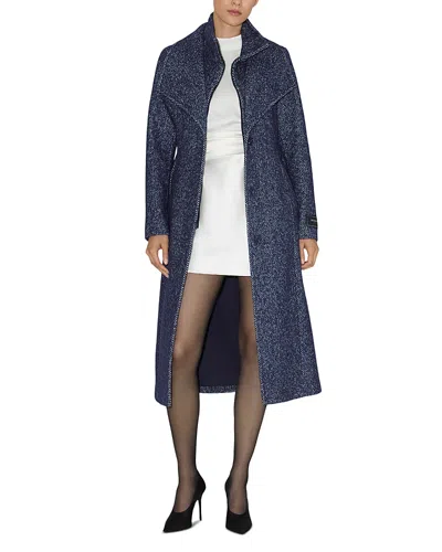 Soia & Kyo Ilana-h Herringbone Long Coat In Multi