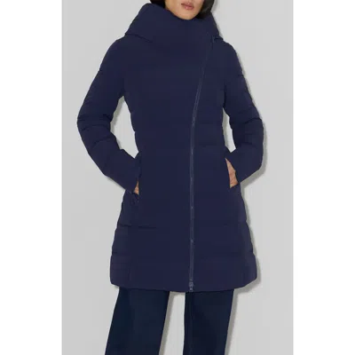 Soia & Kyo Judy Water Resistant 700 Fill Power Hooded Down Coat In Blue