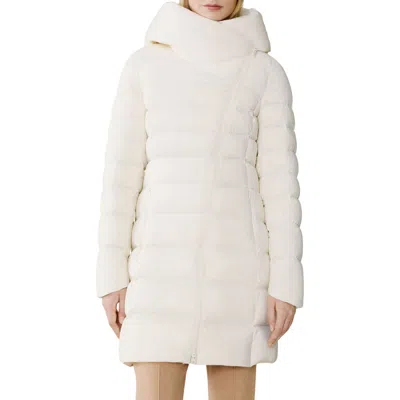 Soia & Kyo Judy Water Resistant 700 Fill Power Hooded Down Coat In Powder