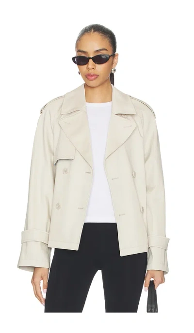 Soia & Kyo Juliette Short Trench Coat In Neutral