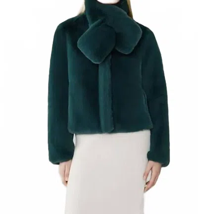 Soia & Kyo Kendell Faux Fur Jacket In Minitefore In Green