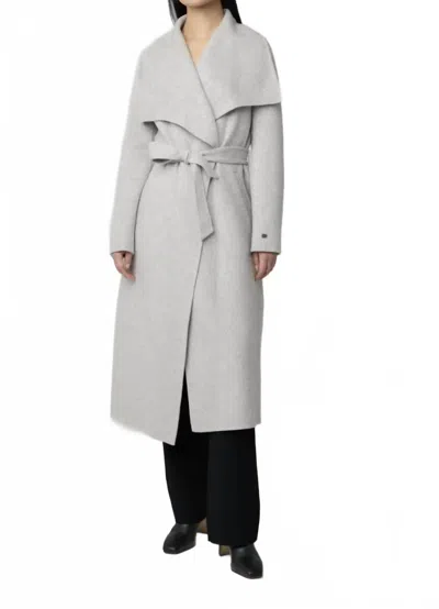 Soia & Kyo Ladies Light Wool Coat In Stone In White