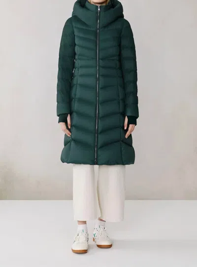 Soia & Kyo Lita Down Coat In Midnight Forest In Green