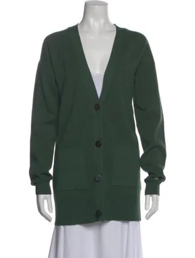 Pre-owned Soia & Kyo Merino Wool V-neck Sweater W/ Tags In Green