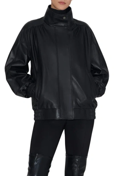 Soia & Kyo Miu Leather Jacket In Black
