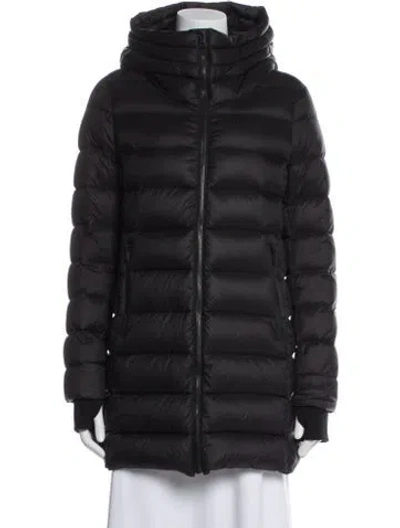 Pre-owned Soia & Kyo Nylon Down Coat In Black