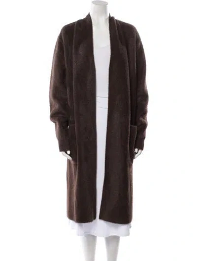Pre-owned Soia & Kyo Nylon Faux Fur Coat In Brown