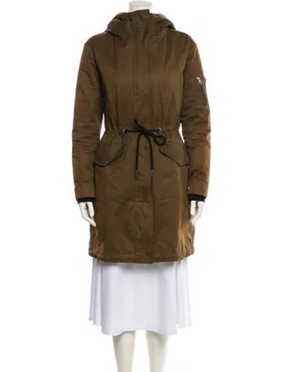 Pre-owned Soia & Kyo Nylon Parka In Brown