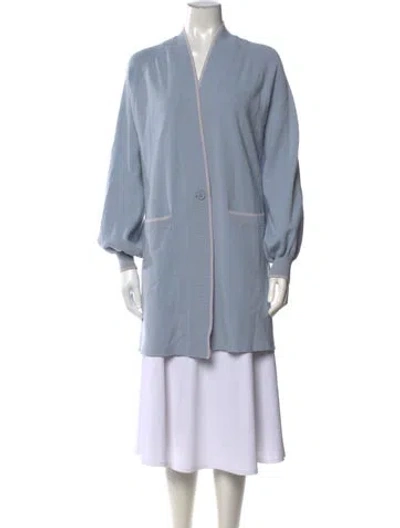 Pre-owned Soia & Kyo Open Front Sweater In Blue