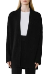 Soia & Kyo Rib Open Front Cardigan In Black