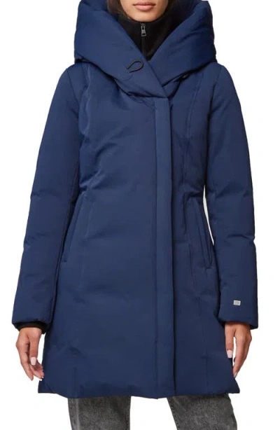 Soia & Kyo Slim Fit Brushed Down Jacket In Blue