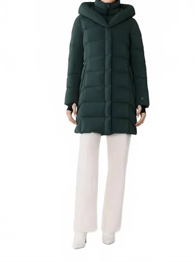 Soia & Kyo Sonny-n Classic Down Coat In Midnight Forest In Green