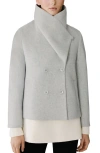 Soia & Kyo Tala Double Breasted Wool Blend Coat In Gray
