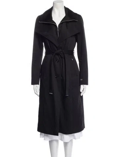 Pre-owned Soia & Kyo Trench Coat In Black