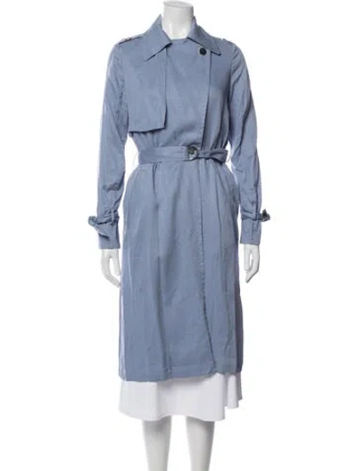 Pre-owned Soia & Kyo Trench Coat In Blue
