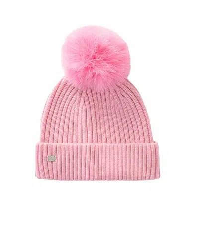 Soia & Kyo Women's Amalie Knit Hat With Pom In Pink Treat