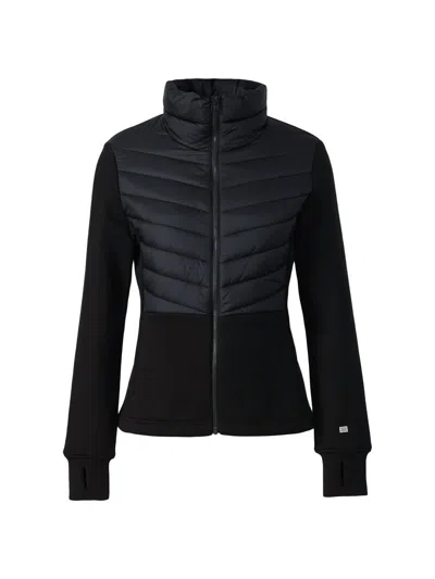 Soia & Kyo Women's Annick Mixed Media Fleece Jacket In Black