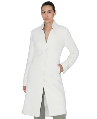 Soia & Kyo Women's Diane Boucle Single-breasted Wool-blend Coat In White