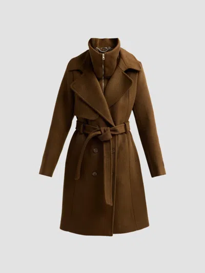 Soia & Kyo Women's Fabianne Wool-blend Double-breasted Coat In Brown