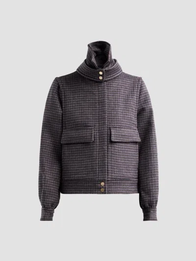 Soia & Kyo Women's Gene Plaid Wool-blend Jacket In Purple