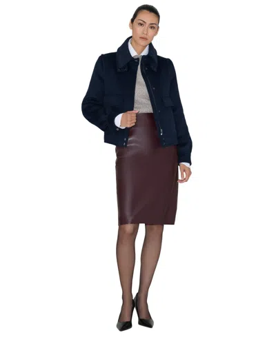 Soia & Kyo Women's Gene Wool-blend Bomber Short Coat In Blue