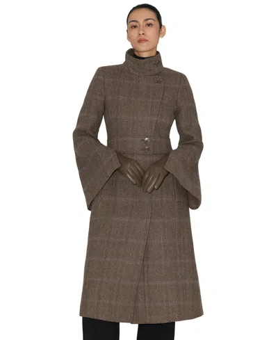 Soia & Kyo Women's Suzan-hc Wool-blend Herringbone Plaid Coat In Brown