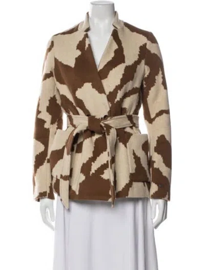 Pre-owned Soia & Kyo Wool Animal Print Jacket In Neutral