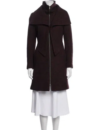 Pre-owned Soia & Kyo Wool Coat In Burgundy